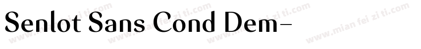 Senlot Sans Cond Dem字体转换